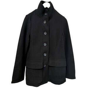 L.L.Bean Boiled Wool Jacket Size Small Womens Coat Casual Peacoat